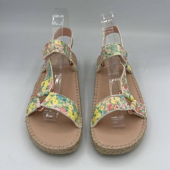 NWT Loveshackfancy X Manebi Floral Leather Espadrille Sport Sandals Size 39/US 8 - Picture 2 of 13